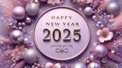 اكتب اسمك علي صور تهنئة السنة الميلادية 2025