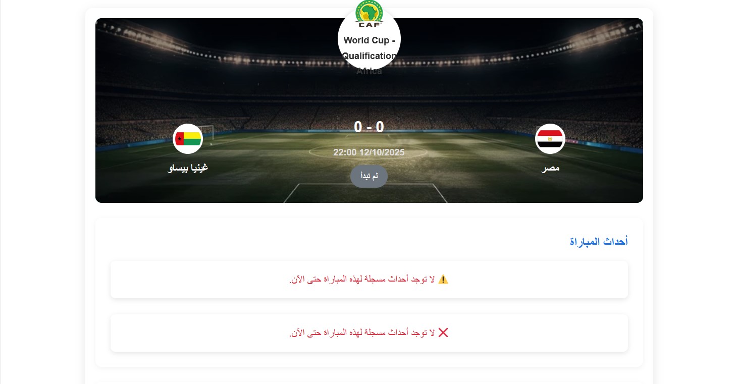 موعد مباراة مصر وغينيا بيساو في تصفيات كأس العالم